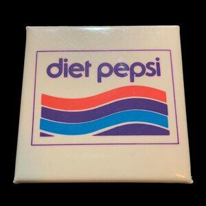 Vintage Diet Pepsi Wave Logo Button Pin 1975-1985 Collector Pin​​​​